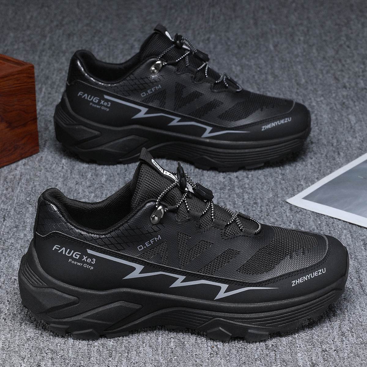 Men Colorblock Sneakers Outdoor Casual Mountaineering Hiking Running Sports Shoes - Velora