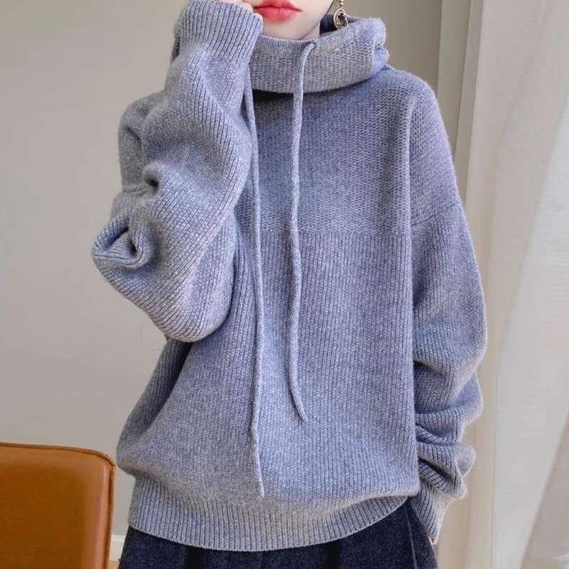 Women's Sweater Thicken Lazy Style All-match Long-sleeved Autumn Winter Warm Casual Sweater For Women - Velora