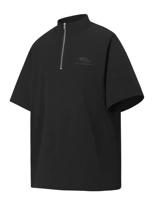 Men's Half-Zip Mock Neck Short Sleeve T-Shirt - Velora