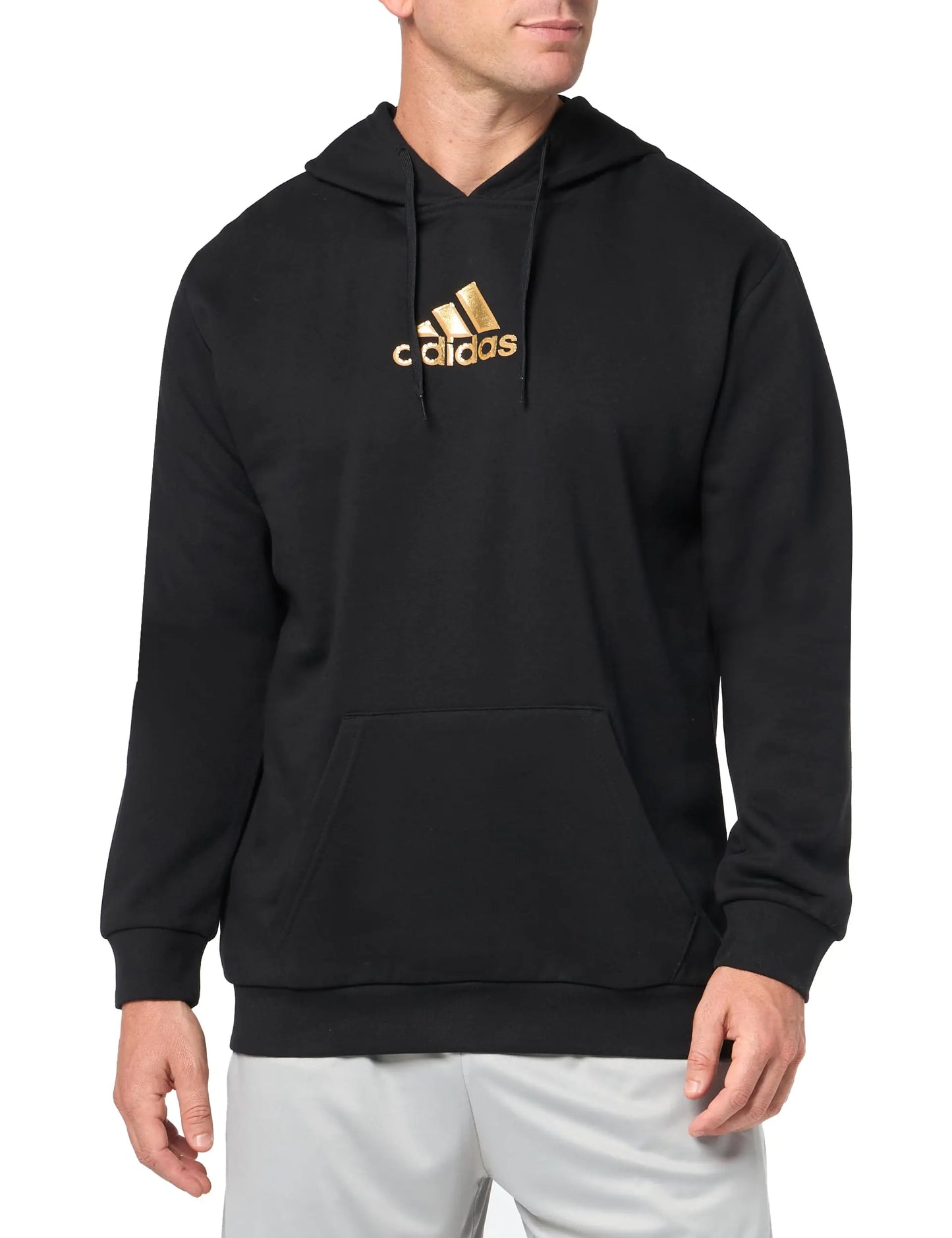 adidas Mens Metallic Graphic Hoodie Black Small - Velora Luxury Fashion