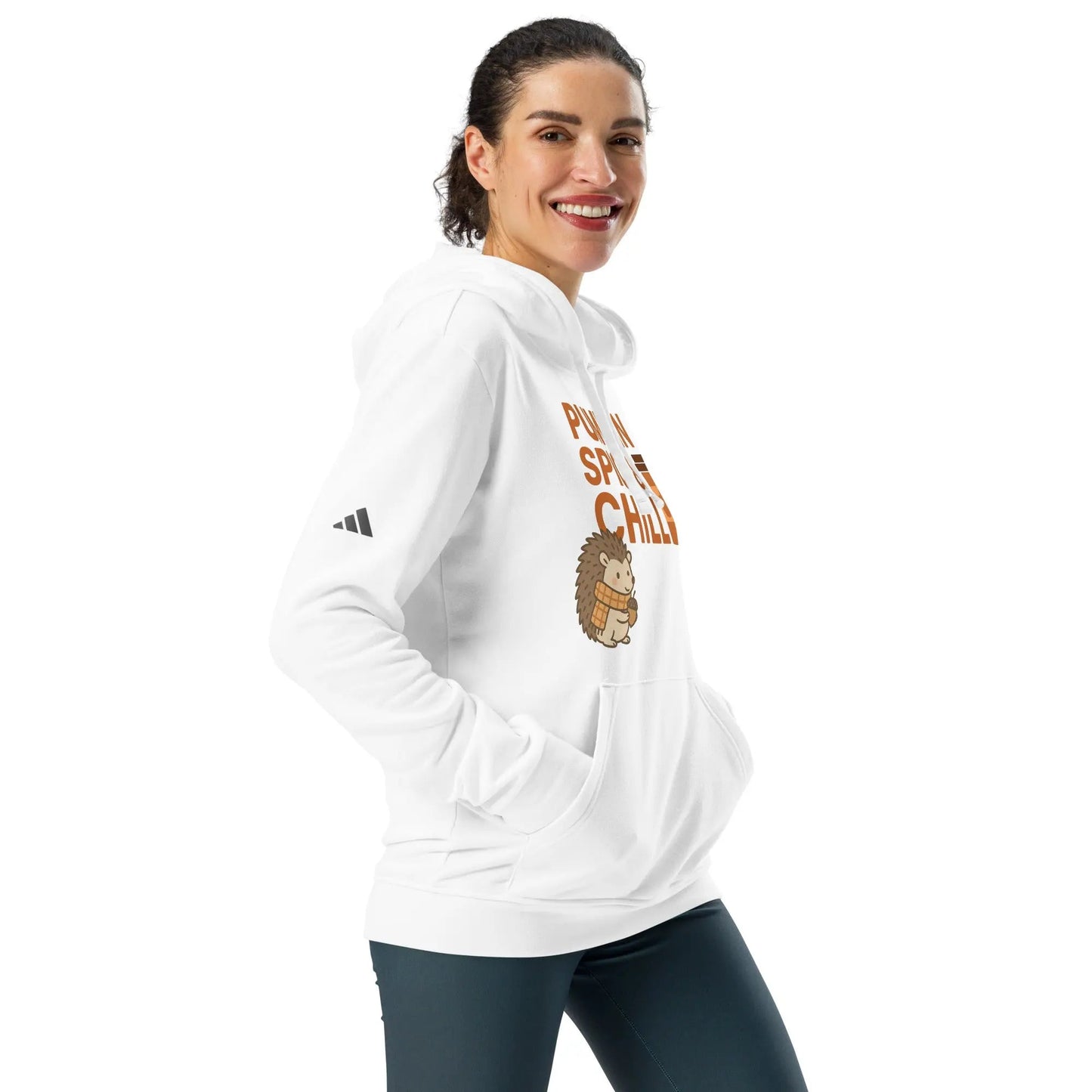 adidas fleece hoodie (orange)