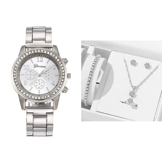 New Women's Watch Suit Quartz Diamond Watch - Velora