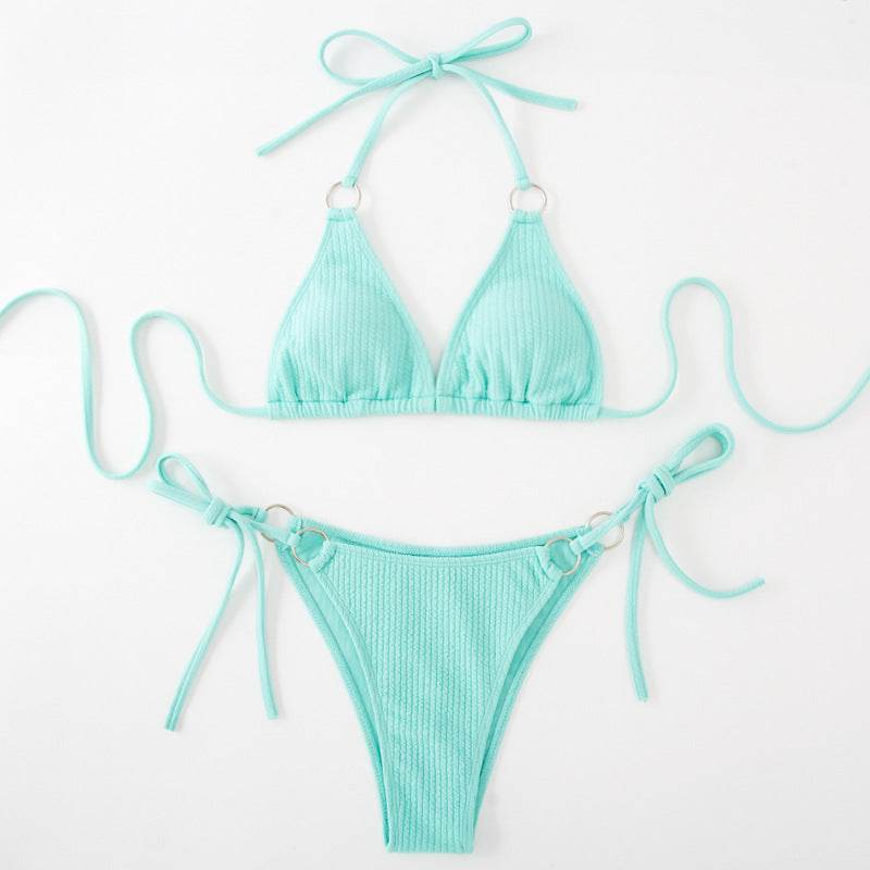Sexy Bikini Set Summer Side Tie Thong Bandage Style Swimsuit Womens Clothing - Velora