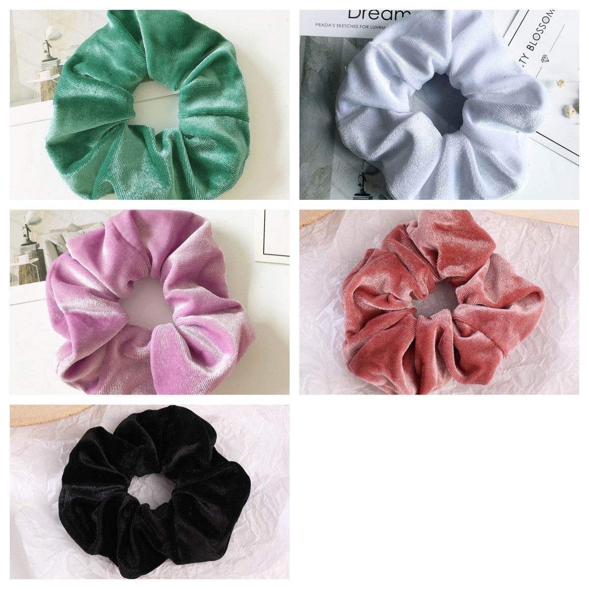 Fashion Velvet Scrunchies for Hair Ponytail Holder - Velora