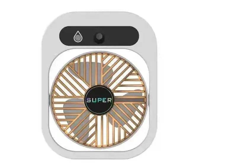 Air Conditioning Fan Desk Misting Fan Air Cooler Cooling USB Rechargeable Humidifier Portable Spray Fan With 3 Wind Speeds For Home - Velora
