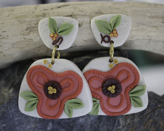 Alma Rosa Jewelry Polymer Clay Flower Earrings - Velora Luxury Fashion