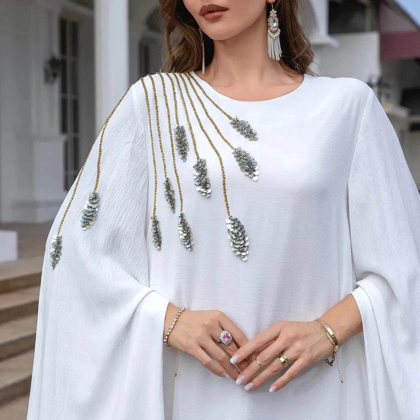 Arab Robe Abaya Embroidered Women's Robe Evening Gown