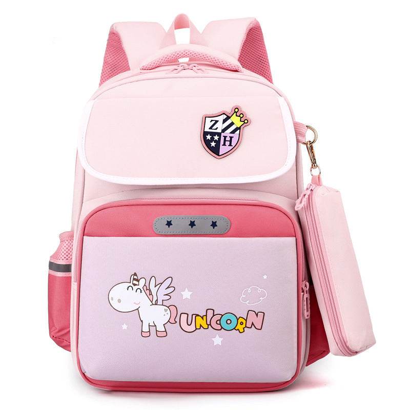 Primary School Large Capacity Spine Supportive Canvas Backpack for school - Velora