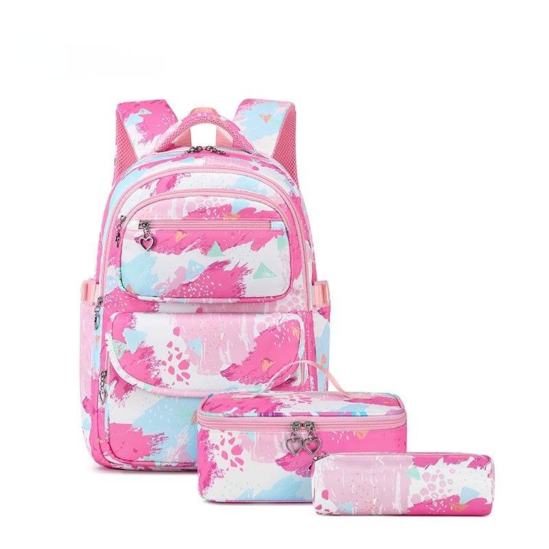 Printed Schoolbag Three-piece Fashion Backpack - Velora