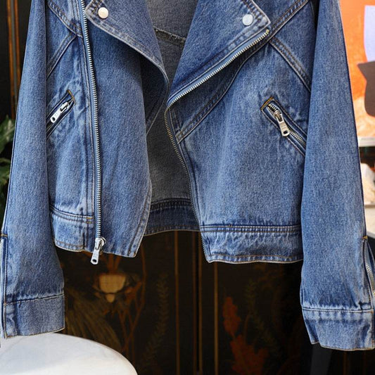 Long Denim Jacket Casual Japanese Korean Style - Velora
