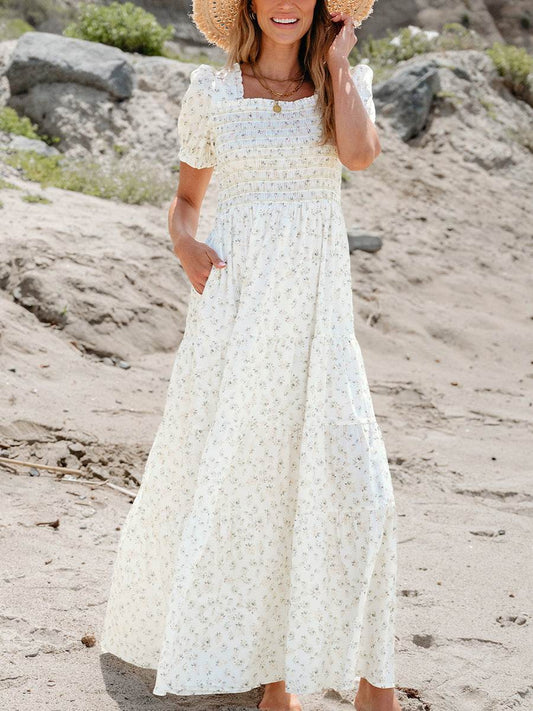 Fashion Thin Personality Sweet Floral Dress Women - Velora