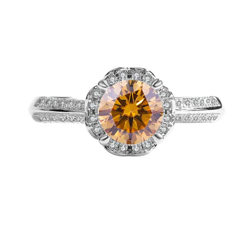 Sterling Silver Moissanite Bridal Bouquet Ring - Velora