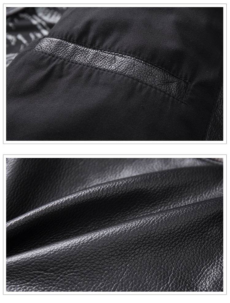 Men's Stand Collar Motorcycle Clothing Jacket Coat - Velora