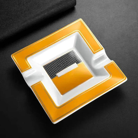 Luxury Ceramics Double slots Cigar Ashtray - Velora