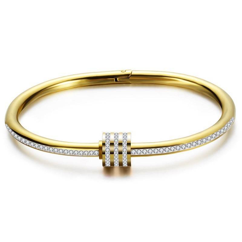 Three Rows Of Clay And Diamond Bracelets - Velora