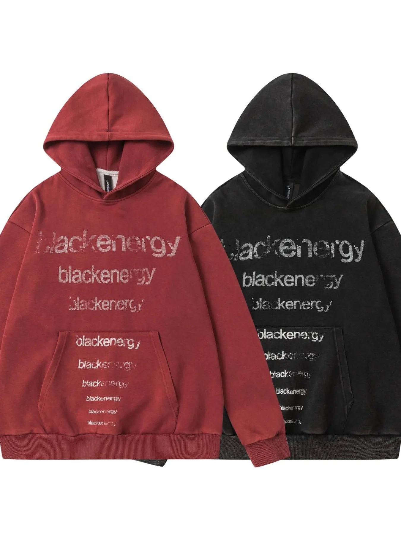 Men's Gradient Letter Long Sleeve Oversized Hoodie - Velora