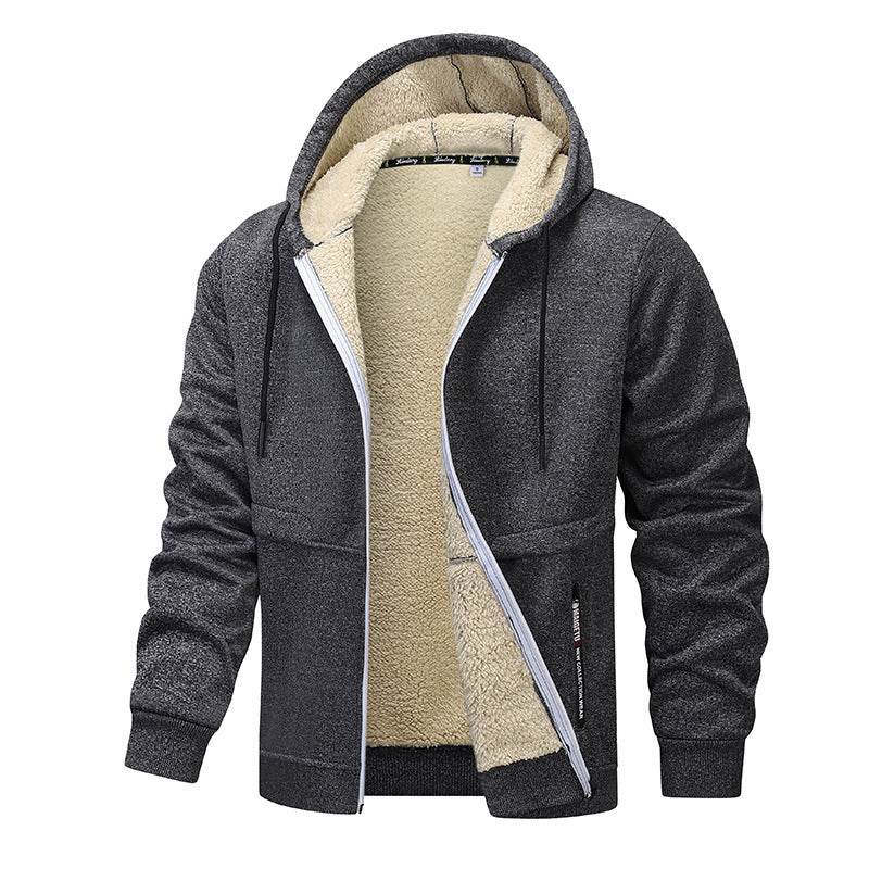 Men's Fashion Lambswool Thickened Coat Sweatshirt - Velora