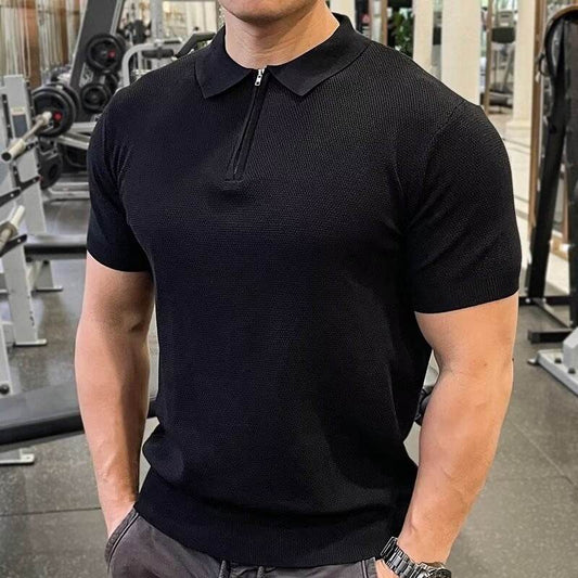 Summer New Men's Casual Sports Zipper Polo Shirt - Velora