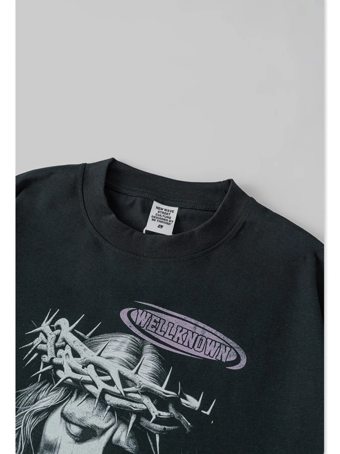 Men's Graphic Round Neck Long Sleeve T-Shirt - Velora