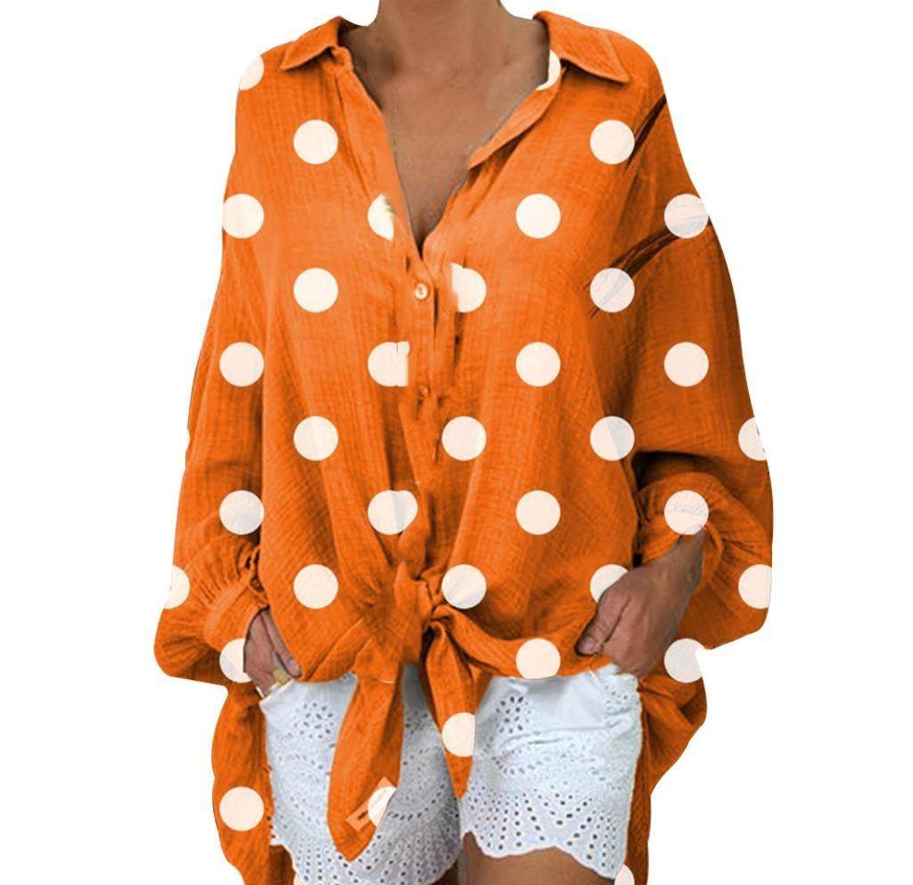 Women's Polka Dot Loose Shirt Matching - Velora