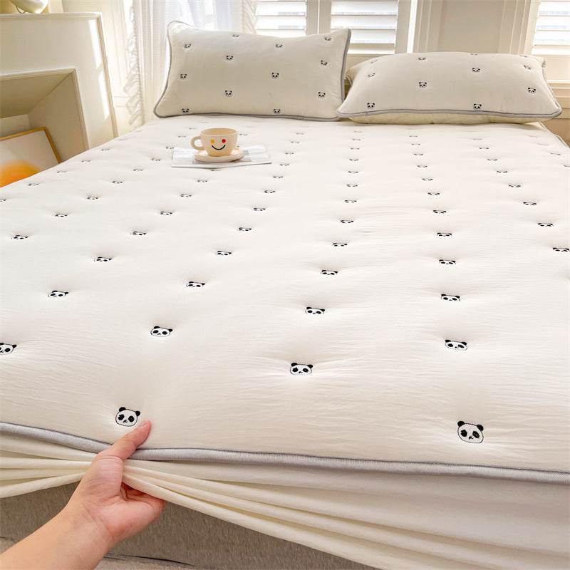 New Soybean Fiber Quilted Fitted Sheet Single Piece - Velora