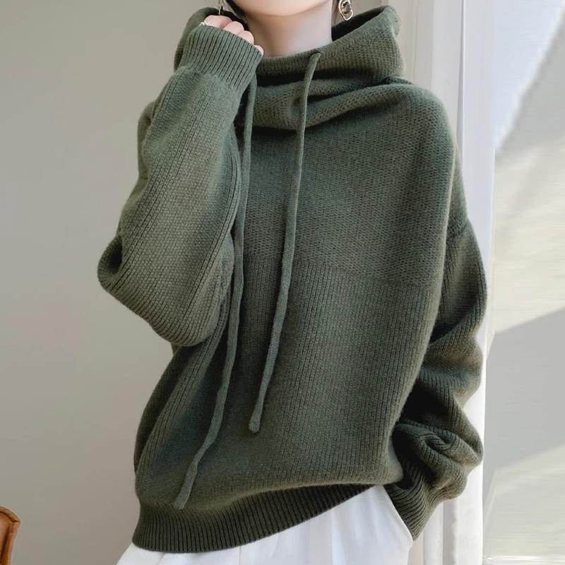 Women's Sweater Thicken Lazy Style All-match Long-sleeved Autumn Winter Warm Casual Sweater For Women - Velora