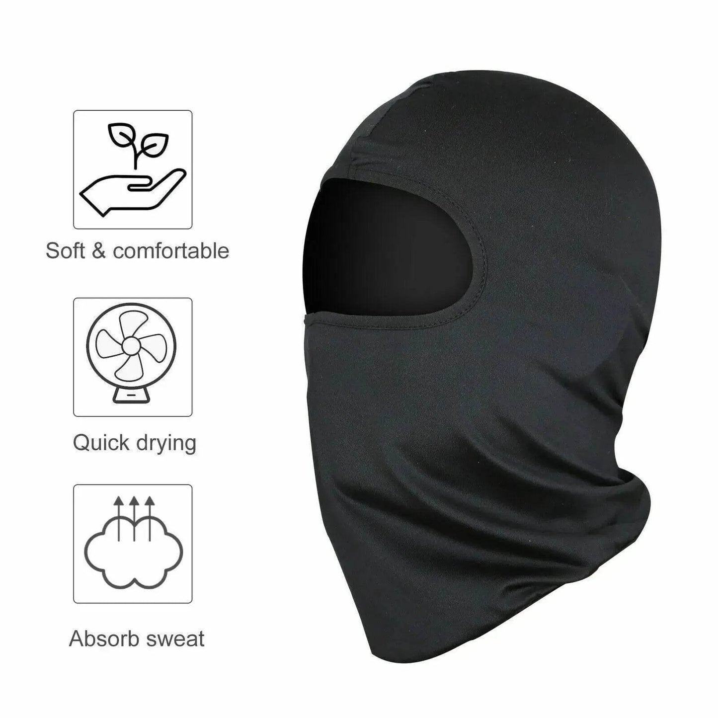 3 Pack Tactical Balaclava Thin Full Face Mask Lightweight Motorcycle Warmer Ski - Velora