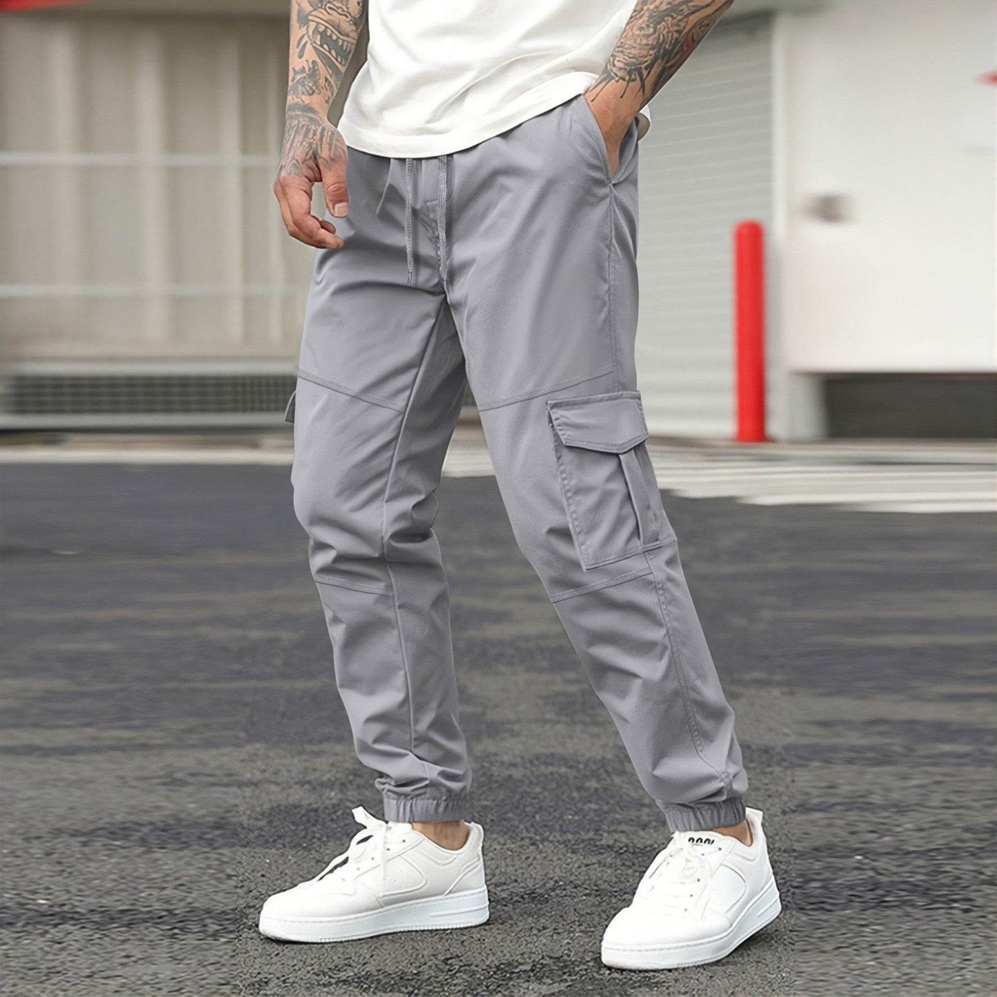 Fashion Solid Color Casual Sports Jogger Pants - Velora