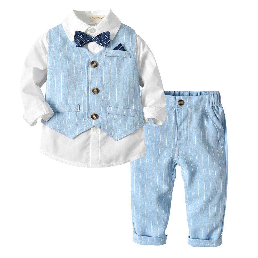 Boys Autumn Clothing Children's Suit Three-piece Set - Velora