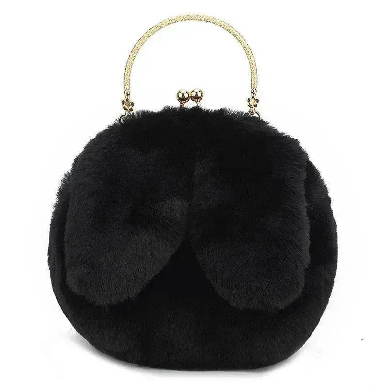 Baby Girl Fashion chain ear plush handbag - Velora