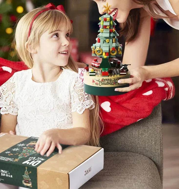 Black Friday deals Christmas Tree Blocks Spin Music Box Blocks