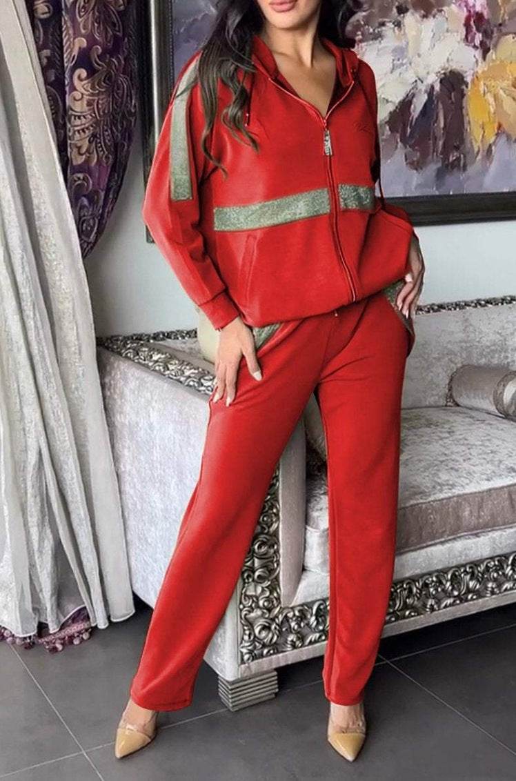 Women's Long-sleeved Trousers Sweater 2-piece Set - Velora