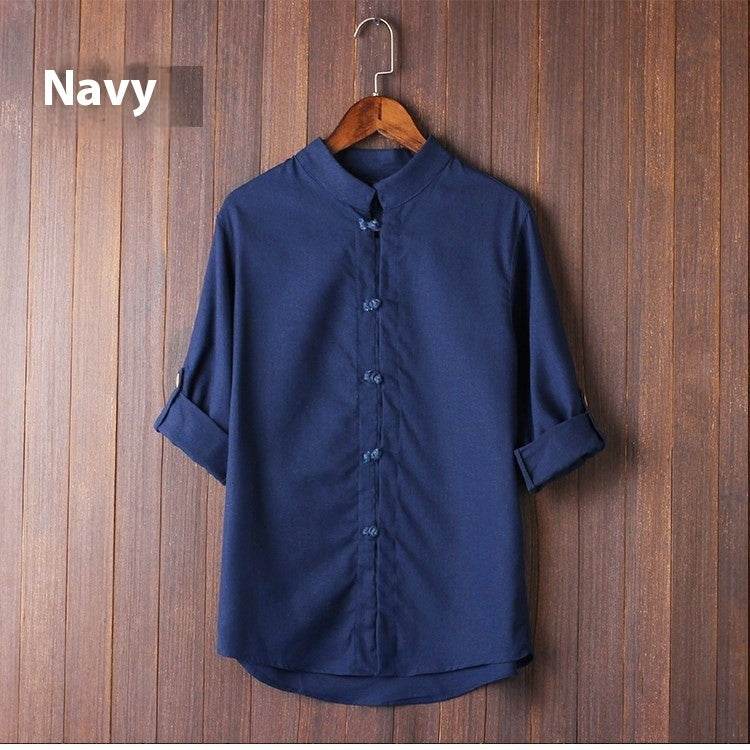 Men's Linen Vintage Plus Size Shirt - Velora