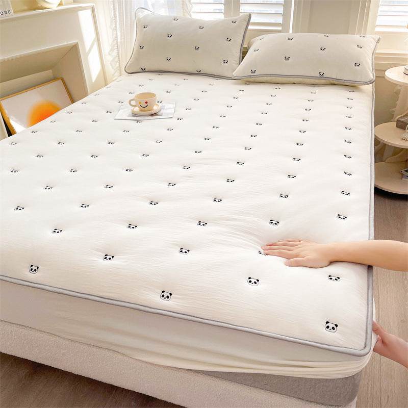 New Soybean Fiber Quilted Fitted Sheet Single Piece - Velora