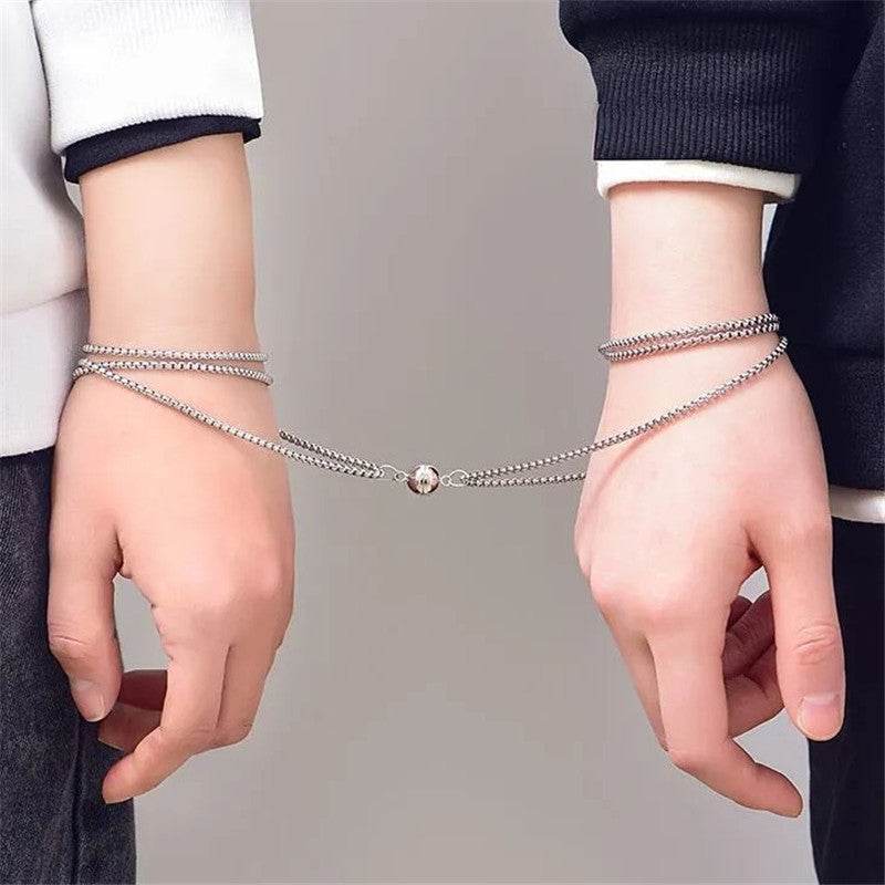 Astronaut Couple Necklace Magnet Attracts Each Other - Velora