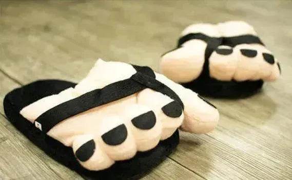 Big Giant Toe Plush Chic Women Men Creative Funny Cartoon Slippers for Winter and Autumn - Velora