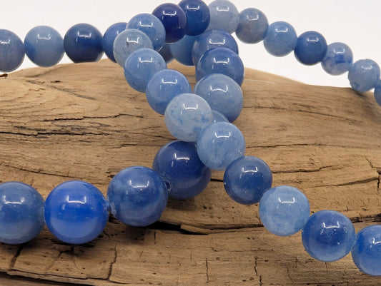 Blue Aventurine Bracelet — 6mm & 8mm Beads