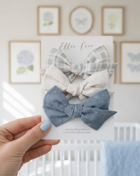 X's Oversize Bow | Blue Denim