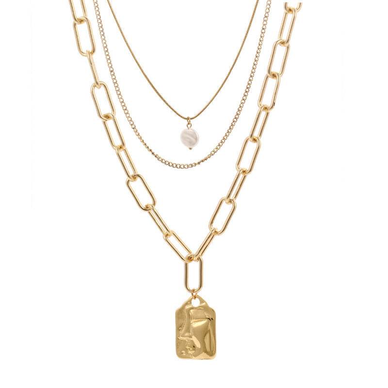 Cold Wind Multi-layered Wearing Head Long Necklace Clavicle Chain - Velora