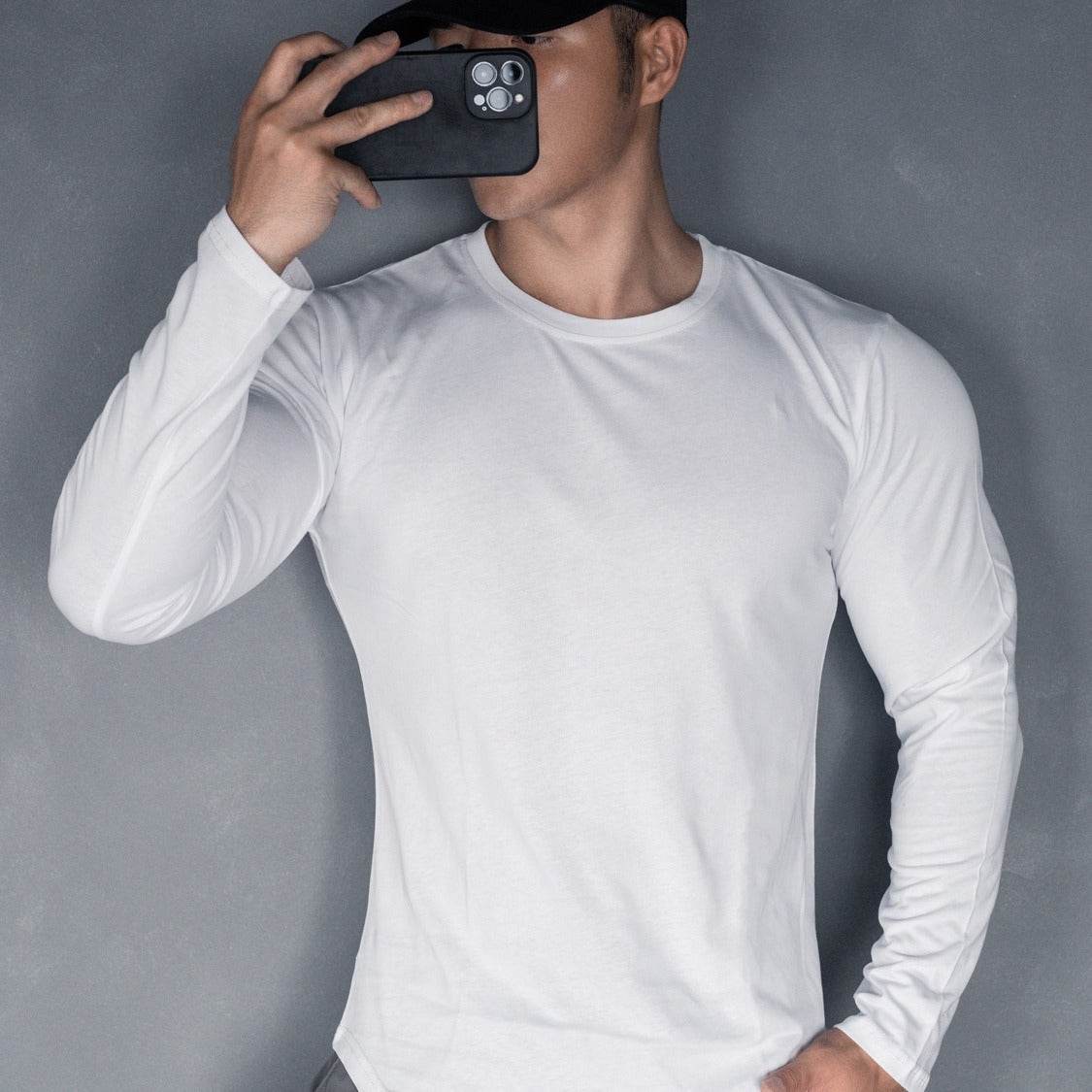 Men's Sports Casual Solid Color Long Sleeve Base - Velora