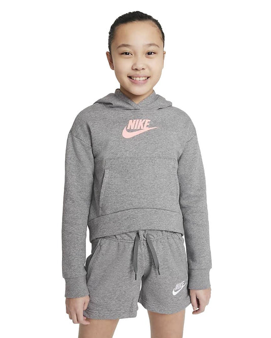 Nike Girls' Club Fleece Hoodie - Arctic Punch XS