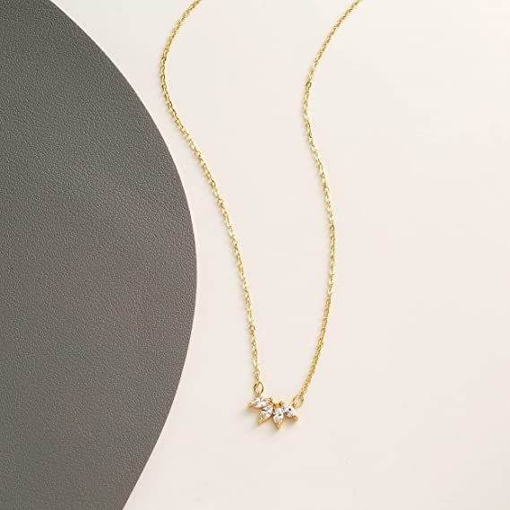 Fashion Jewelry Minimalist Shining Flower Petal Necklace For Women Girls Lotus Flower Pendant Necklace Female Party Anniversary Jewelry Gift - Velora