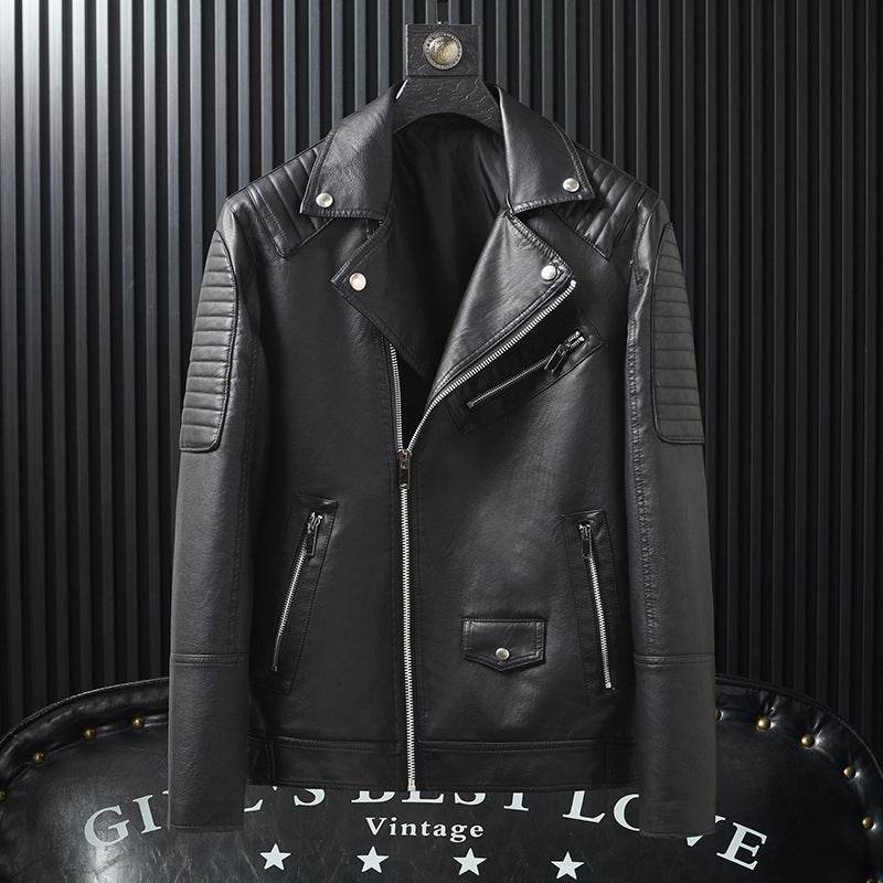 Spring And Autumn Slim-fitting Biker Leather Jacket - Velora