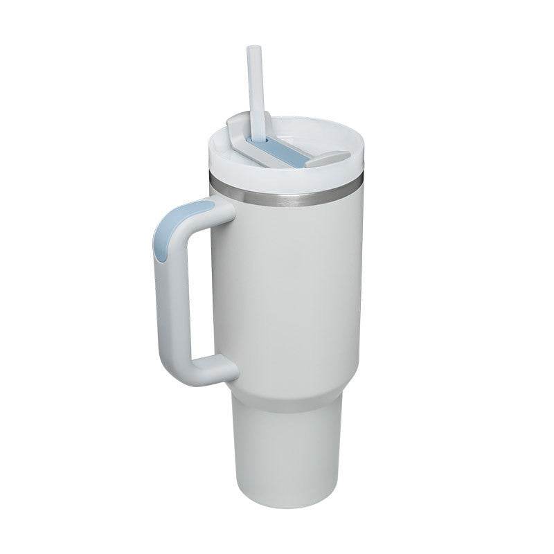 40 Oz Tumbler With Handle Straw Insulated, Stainless Steel Spill Proof Vacuum Coffee Cup Tumbler With Lid Tapered Mug Gifts For Valentine Lover Suitable For Car Gym Office Travel - Velora