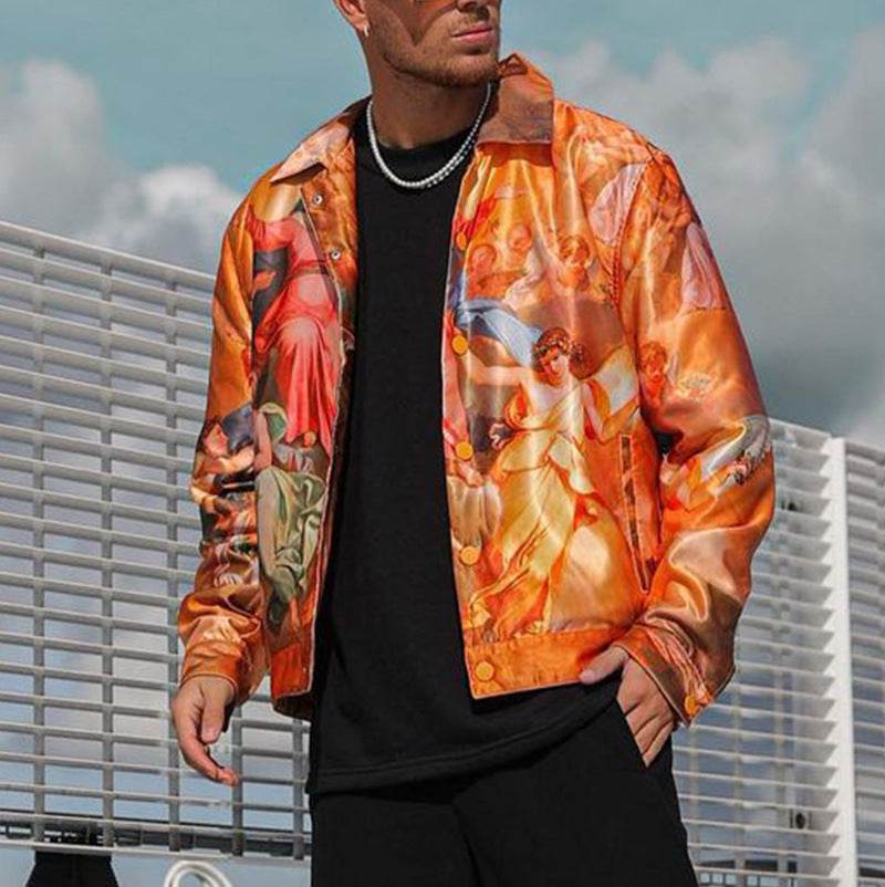 Men's Printed Jacket Top Long sleeved - Velora