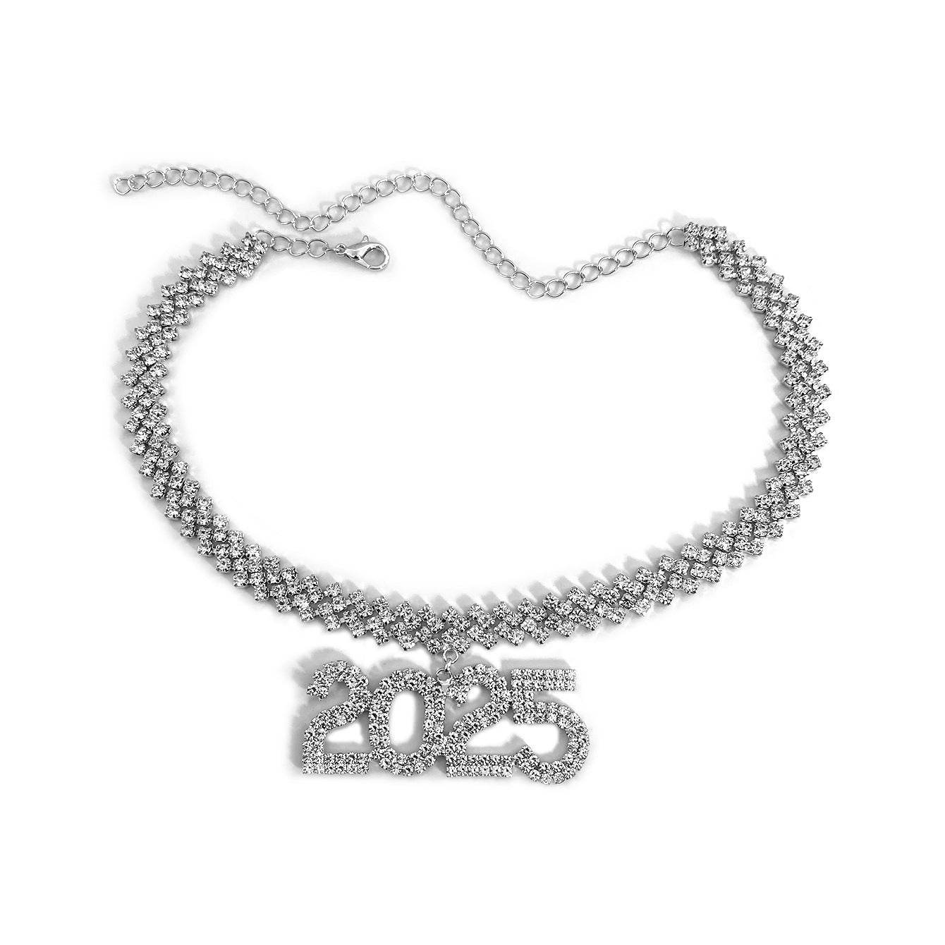 Hip Hop Rhinestone Pendant Necklace For Women - Velora