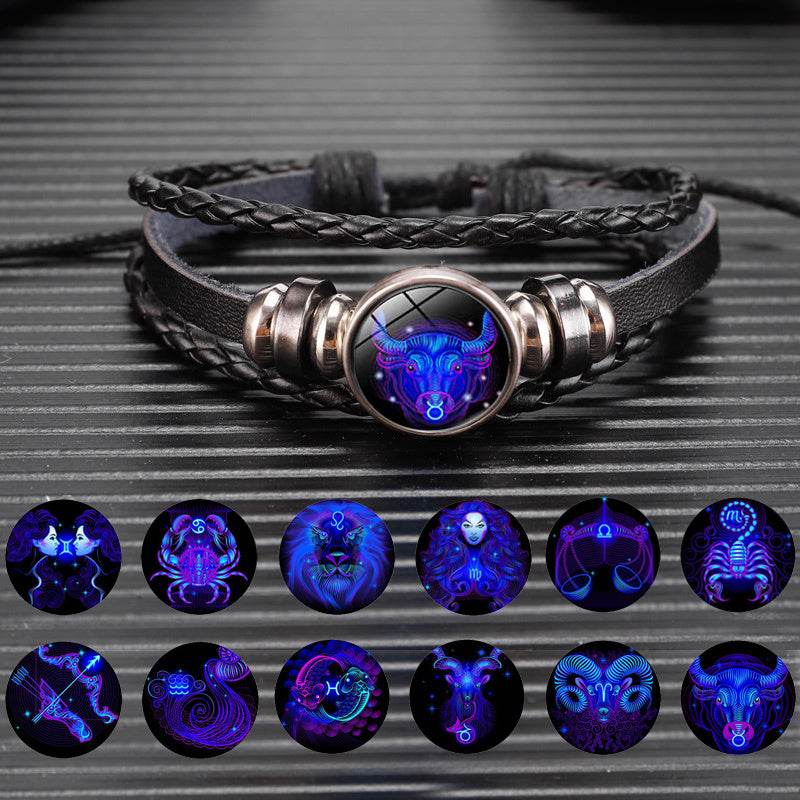 Zodiac Constellation Bracelet Braided Design Bracelet For Men Women Kids - Velora
