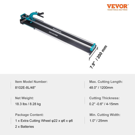VEVOR Manual Tile Cutter and Shingle cutter High Strength Cutting Wheel - Velora