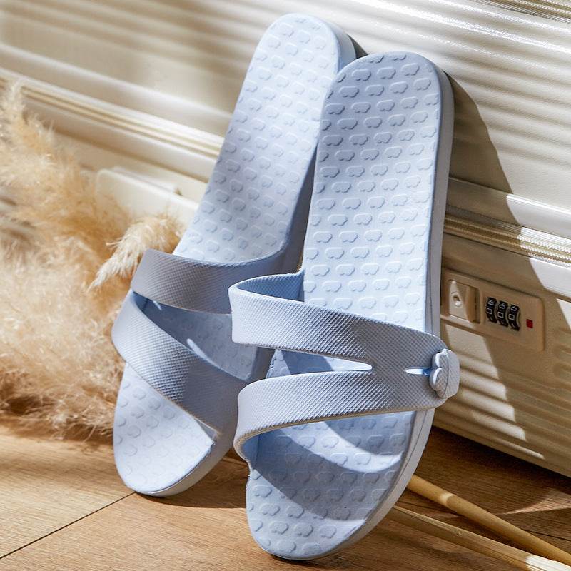 Folding Travel Slippers Hotel House Shoes Removable Non-slip Bathroom Slippers Summer Unisex Slides - Velora