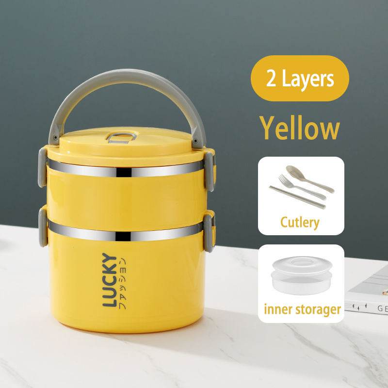 Sealed Multi Layered Thermal Stainless Steel Insulated Lunch box - Velora